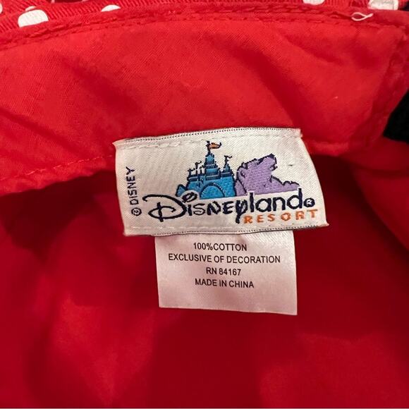 Disneyland Resort Hat Kids Minnie Mouse Red Polka Dot w/ Bow - Picture 3 of 7